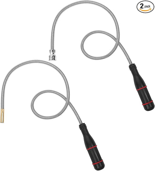 Flexible Magnetic Pickup Tool, 2pcs Powerful Magnetic Sweeper Pickup Tool, 21"Long Flexible Bendable Magnetic Pickup Tool for Hard to Reach Car Keys Bolts Nuts Usb Screws