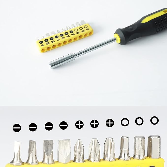 FASITE 44-Piece Household Hand Basic DIY Repair Kit With Easy Carrying Bag For Home Maintenance