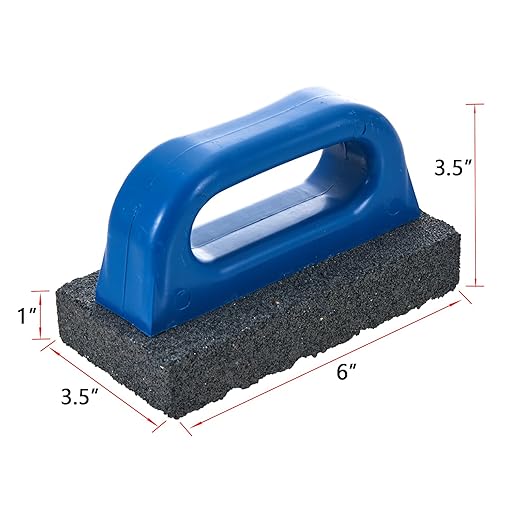 Rub Brick,20 Grit Masonry Rubbing Bricks, Concrete Tools, Removing Smoothing Cleaning Marks Fluted with Handle
