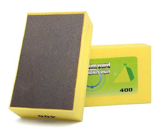 Diamond Hand Polishing Pads 400 Girt Sanding Bolcks Foam Back for Granite Marble Concrete Stone Tile Wet Dry Finishing