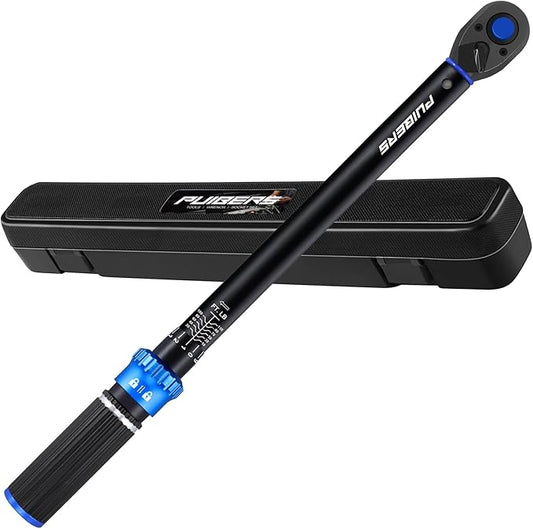 3/8 inch Drive Click Torque Wrench, Click Torque Wrench 3/8 Torquimetro 10-110 FT.LB/13.6-149.2 Nm, Dual-Direction Adjustable 72 Tooth for Bike Moto and Car Repair