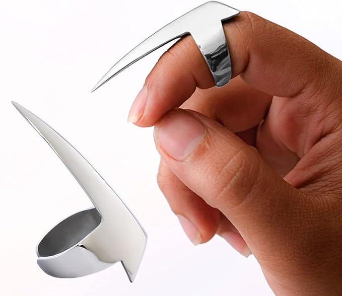Stainless Steel Stitch Braid Tool & Ring - Quick Hair Parting for Durable Dreadlocks, Wig & Human Hair Extensions Braiding (Silver)