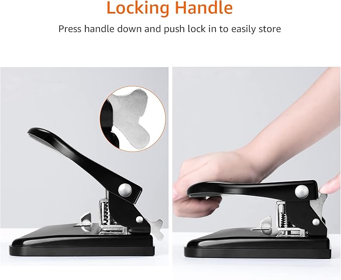 Amazon Basics 3-Hole Punch, 30 Sheet Capacity, Pack of 6, Black