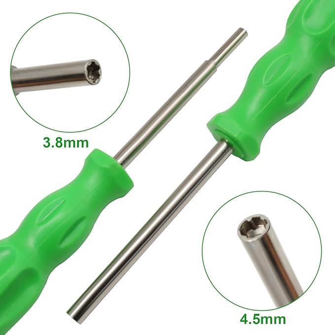3.8mm and 4.5mm Gamebit Screwdriver Set, Security Screwdriver Bits for Opening Nintendo, Sega Consoles and Game Cartridges (Green)