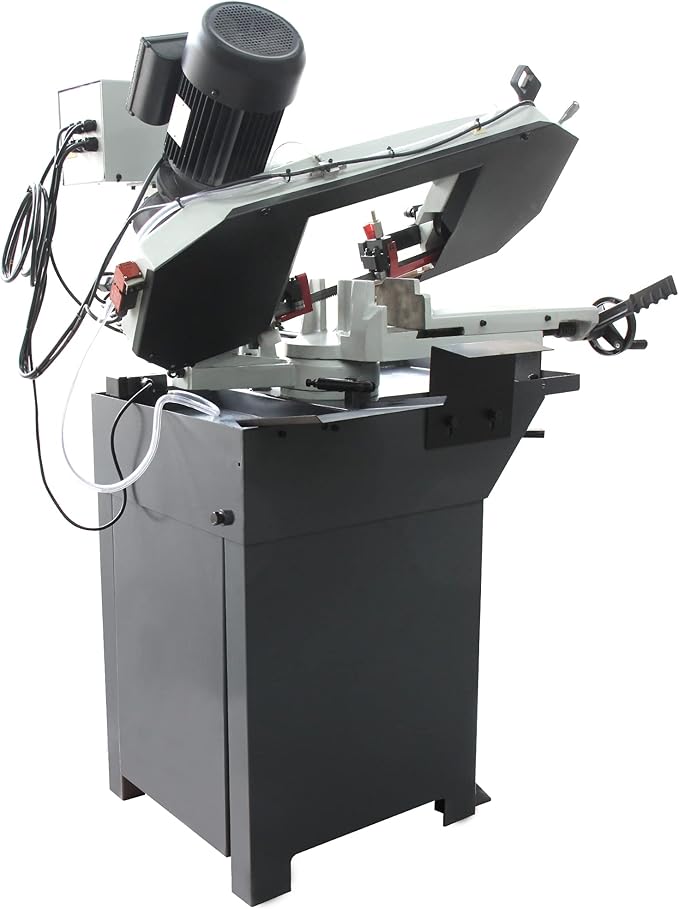 KAKA INDUSTRIAL Mitering Band Saw with 7.8 inch x 6.7 inch Cutting | 1-Phase Metal Pro 60° Hydraulic Swivel Head, Auto Shut-Off Safety, Worm Gear Drive |BS-76G for Steel and Pipe