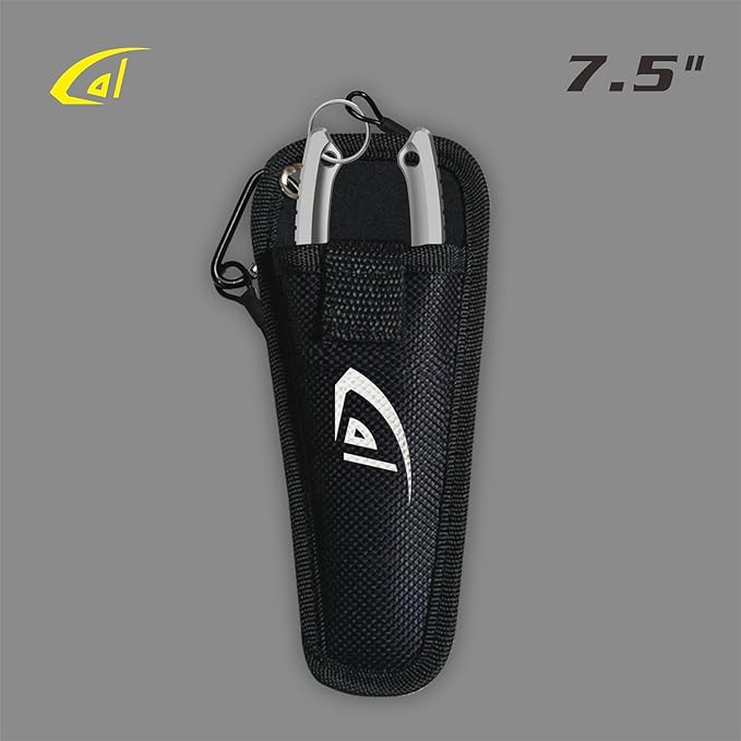 danco 2 Pack Aluminum 7.5??Precision Fishing Pliers with Stainless Steel Jaws, Cuts Braid with Ultra-Sharp Tungsten Carbide Side Cutter, Lockable, with Sheath, perfect for Fresh & Saltwater
