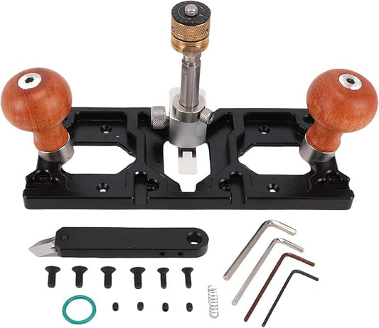 Fabater Router Plane, Handheld Adjustable Woodcraft Trimming Tool, Aluminum Alloy Depth Stop Planer, Slotting Hand Planer for Woodworking