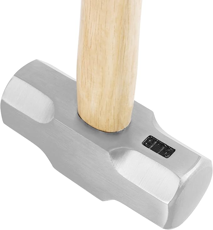 2 Pack 4 lbs Mini Sledge Hammer, Small Sledge Hammer with Wooden Handle for Demolition, Stake Driving, Cracking Stone and Concrete