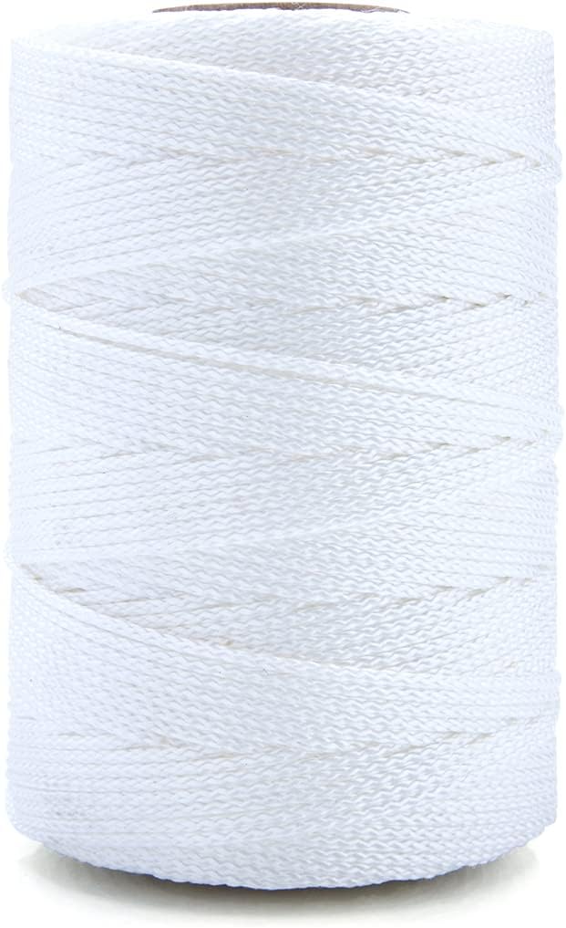 HONGDA Mason Line, 500 Feet #18 Braided Nylon Mason line String Perfect for Masonry Jobs and for The Layout of General Construction, Gardening, DIY Project, White