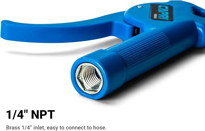 Capri Tools 21072 5-in Air Blow Gun with Rubber Tip, Blue