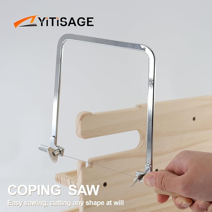 Deep Coping Saw With Diameter 0.5mm Diamond Wire for Woodworking, Plastic, Rubber, and Soft Metal Cutting