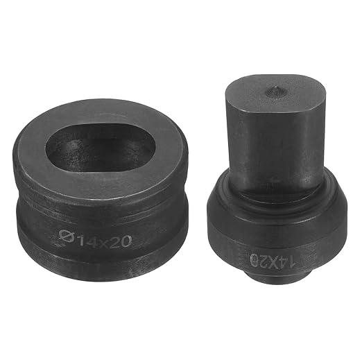 HARFINGTON Hydraulic Hole Punch Die 過14횞20mm Oval Hole 40Cr Steel Electric Punching Kit for CH60 Electric Punching Machine, Black