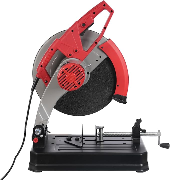 14in Blade Cutting Machine All-aluminum Cut Off Saw 0-45째Adjustable Cutting Saw, 2800W 3900RPM Chop Saw for Cutting Metal Wood Steel Iron Pvc Plastic Aluminum