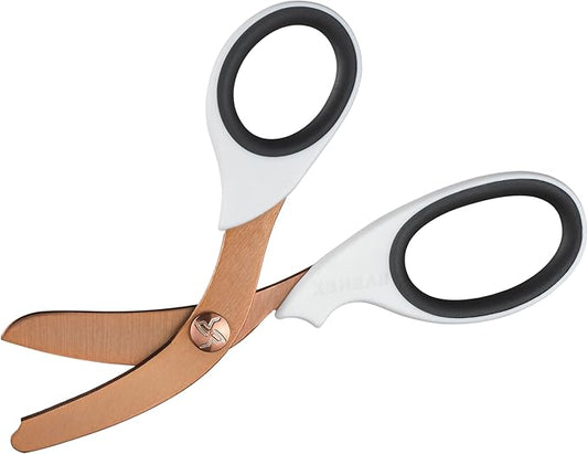 xShear짰 7.5??Extreme Duty Trauma Shears - The perfect scissors for the Paramedic, EMT, Nurse or any Emergency Healthcare Provider (White & Rose Gold)