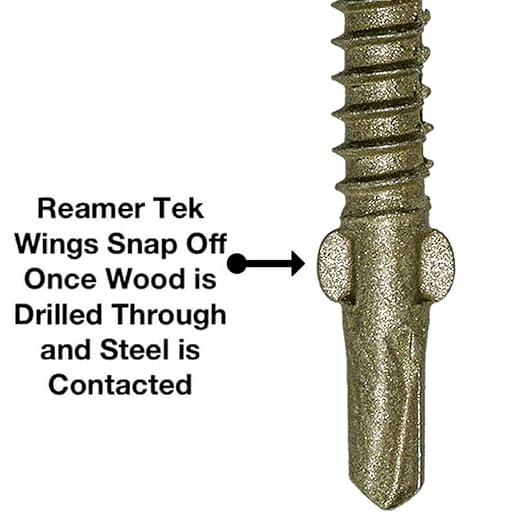 Jake Sales #14x4 Reamer Tek Torx/Star Head Self-Drilling Wood to Metal Screws - for Flatbeds, Trailers - T-30 Torx Screw Head 1 Pound - 24 Screws