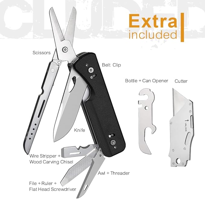 ROXON S505G Flex Shears-Modular Design Multitool with Fixed Big Scissor-Interchangeable Blade of BA01-BA17 & Changeable Implements of FT01-FT12（Black）