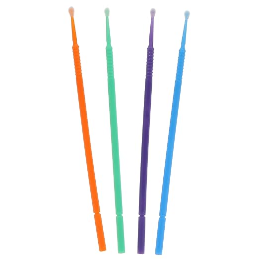 HSB 101322, Micro-Brush Applicators, Disposable Dental Micro Brushes, Bendable Neck for Precision Application, Ideal for Dental & Cosmetic Applications, Regular, Assorted, 400/Pk, Case of 40 Boxes