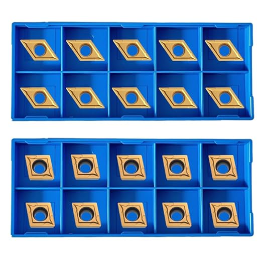 10pcs CCMT060204/CCMT21.51+10pcs DCMT070204/DCMT21.51 Carbide Turning Inserts,TISIN Coating, Replacement Inserts for CNC Lathe,CCMT Inserts, DCMT Inserts, for Lathe Turning