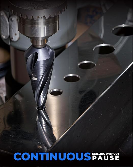 toolant Gigantic Step Drill Bit(Pro), 1/4" - 2-1/2"(15 Step Size), 1/2" Shank Unibit Step Drill Bit for Metal, Aluminum, Plastic