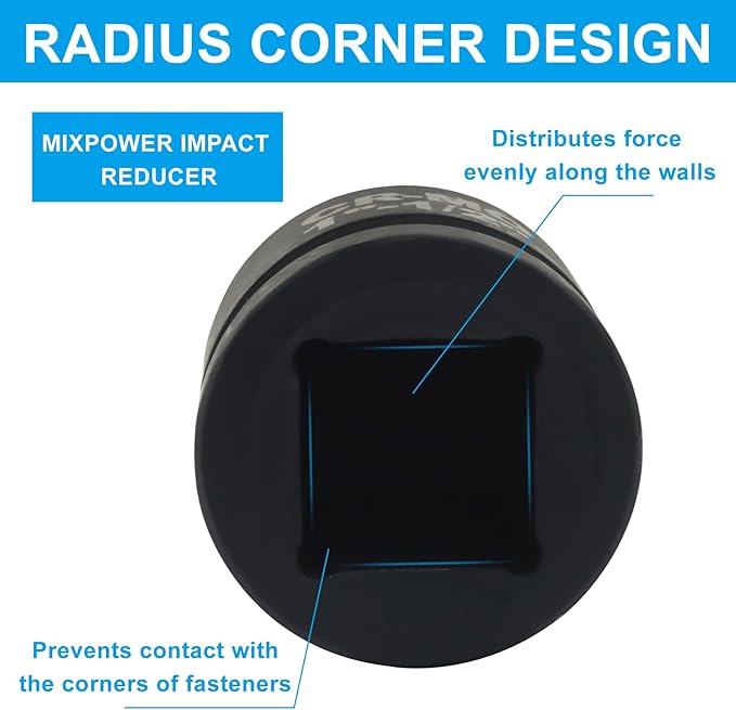 1" Female to 1/2" Male Impact Socket Adapter, Black Wrench Socket Adapter For Impact Driver