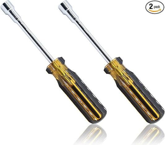 2Pcs 9mm Socket Wrench Screwdriver, Hexagon Nut Driver with Steel Cushion Grip for Easy Hand-Making and Repair Projects