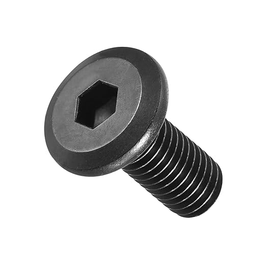 METALLIXITY Flat Head Hex Socket Cap Screws Bolts(M8-1.25x20) 20Pcs, Steel Hex Socket Furniture Bolts Screws - for Furniture Woodworking Project, Black