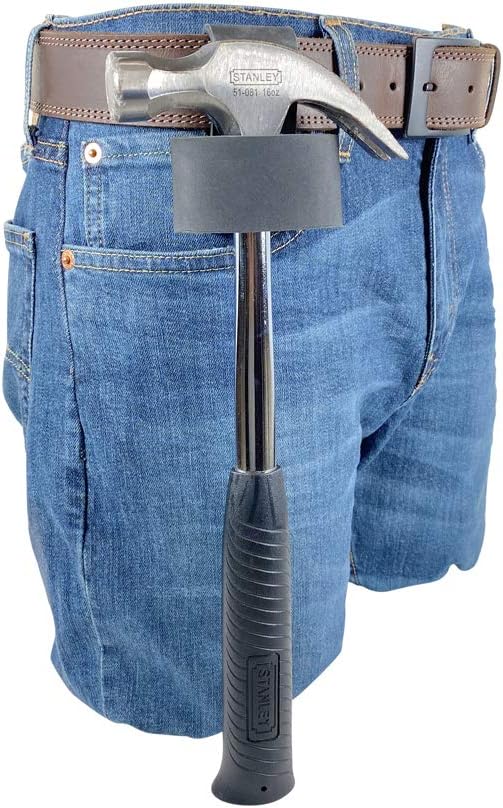 Hide & Drink, Leather Hammer Holder/Axe Holster/Tool Organizer/Sheath/Case/Woodwork, Handmade Includes 101 Year Warranty (Large, Charcoal Black)