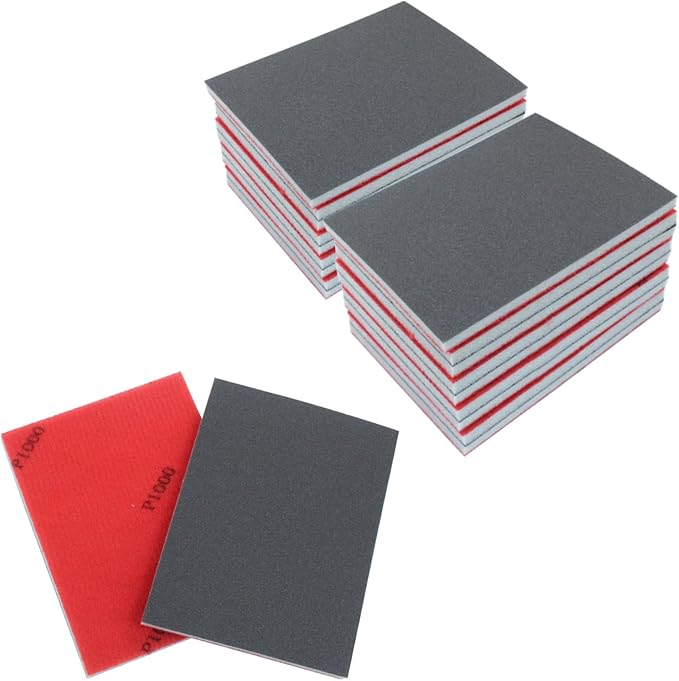 20Pcs 1000 Grit Sanding Sponge, 4" x 3" Soft and Cozy Sponge Wet Dry Sandpaper, Ultra Fine Grit Sanding Sponge for Smooth Finishing