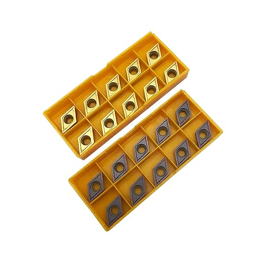 GBJ 20pcs DCMT11T304 DCMT32.51 Indexable Carbide Turning Inserts Multilayer Coated CNC Lathe Inserts for SDJCR Lathe Turning Tool Holder Replacement Insert (20pcs DCMT32.51)