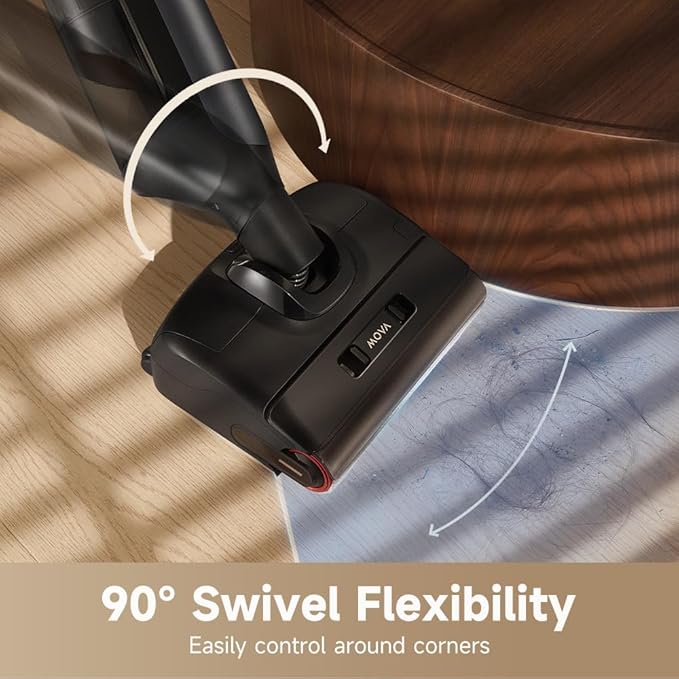 MOVA M10 Cordless Wet Dry Vacuum Cleaner 180째 Lie-Flat Smart Vacuum Mop All in One for Hard Floor, 167째F Flashdry Self-Cleaning, Zero inch Dual-Edge Cleaning, 18000Pa Suction, Zero-Tangle for Pet Hair