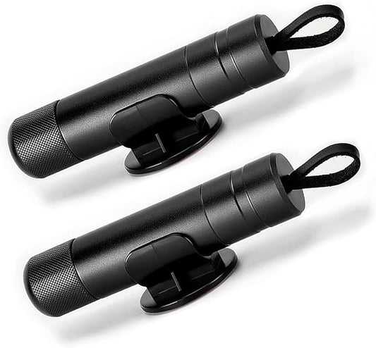 Safe Hammer Glass Breaker Under Water, Car Hammer Seatbelt Cutter Window Breaker Emergency Escape Tool, Safehammer for New Cars (2 * Black)