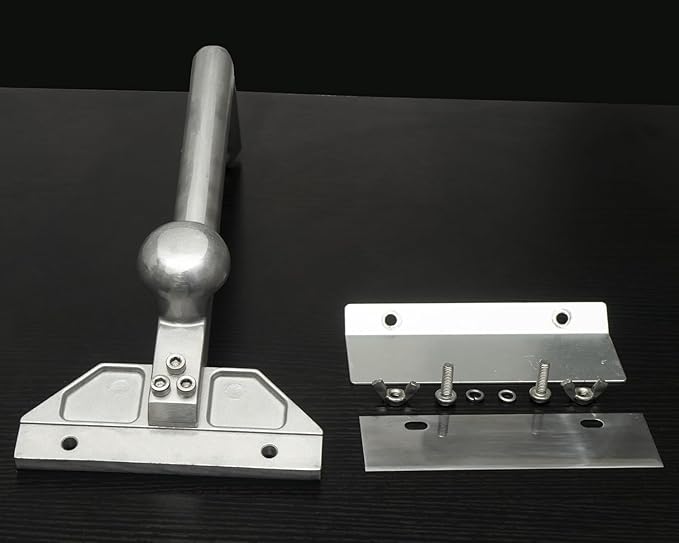 Professional Heavy Duty Grill Scraper for Flat Tops with Stainless Steel Scraper Blade, Flat Top Scraper for Griddle with Ergonomic Aluminum Handle, Ideal for Griddle, Outdoor Grill Cleaning