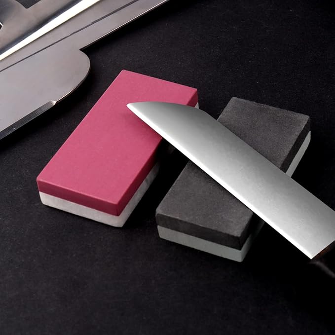 Small Combination Sharpening Stone,2pcs Dual-Sided Fine and Coarse Mini Whetstone (400#/800#) and(3000#/10000#) Polishing Edge Stone Set [1.97x0.98x0.39inch]