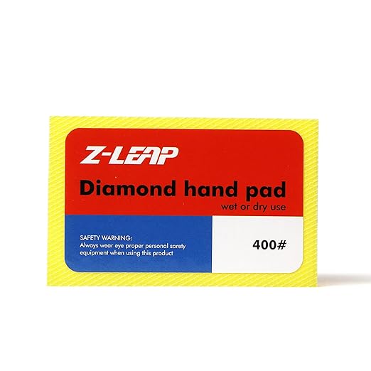 Diamond Hand Polishing Pads for Glass Marble Concrete Foam Backed Sanding Blocks for 400 Grit