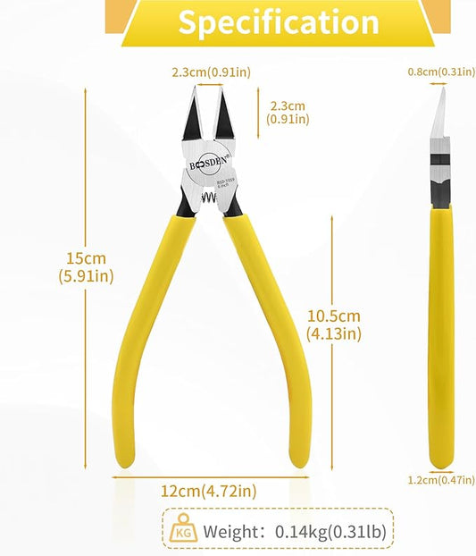 BOOSDEN 6'' Wire Cutters 5 PACK, Diagonal Cutting Pliers, Dikes Side Cutters, Barbed Wire Snips, Precision Spring Loaded Wire Cutters, Wire Clipper for Crafting, Floral, Electrical, DIY