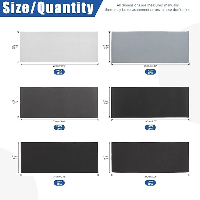 Glarks 32Pcs Sanding Sponge Kits Including 20Pcs 320-2500 Grits Sanding Sponge Washable Flexible Soft Foam Sanding Pads Sanding Blocks and 12Pcs 240-5000 Grits Sandpaper for Metal Wood Furniture