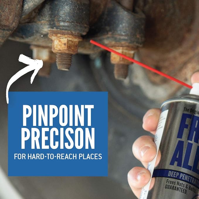Free All Rust Eater Deep Penetrating Oil, 11 oz Aerosol ??Loosens Rusted Bolts, Nuts, Pipe Connections & Locks ??Industrial-Grade Rust Remover, Silicone-Free Lubricant, Safe on Paint, Plastic Surfaces