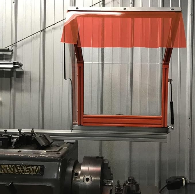 Lathe Guard. 18" Wide, Hinged. Fits machines with up to 12" Chuck Diameters. Standard Model, Part # LG-TR3-18 by ATS Machine Safety Solutions