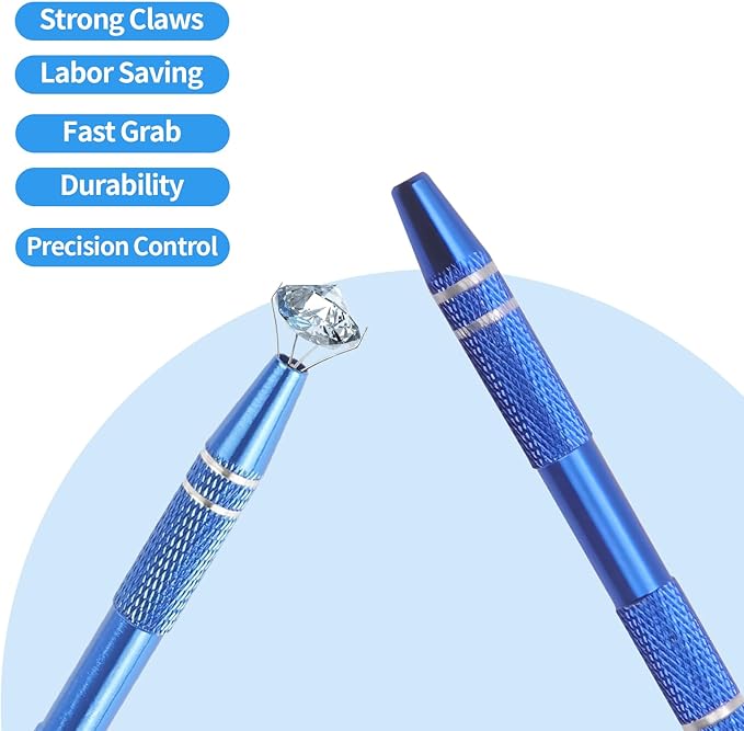 Jeweler’s Pick Up Tool Set – 4 Claw Sprinkle Pen, Piercing Ball Grabber Tool, Diamond Claw Tweezers (4pcs Stainless Steel for Jewelry, Nails, Craft, Cake Sprinkles, DIY Repair)