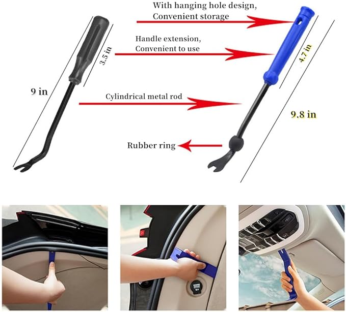 6 Pcs Auto Trim Removal Tool Kit, for No-Scratch Removal Tool Kit for Car Panel & Audio Dashboard Dismantle