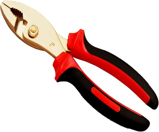 Non Sparking Slip Joint Pliers Length 150mm (5-29/32 Inch) Aluminum Bronze Copper, Spark Free Safety, Non-Magnetic and Corrosion-Resistant