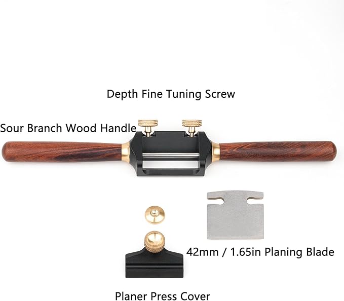Woodworking Planer Flat Base Adjustable Bird Planer Flat Base Hand Wood Plane for Woodworking Corner Arc Trimming