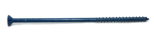 CONFAST 1/4" x 6" Blue Flat Phillips Concrete Screw Anchor with Drill Bit for Anchoring to Masonry, Block or Brick (Box of 100)
