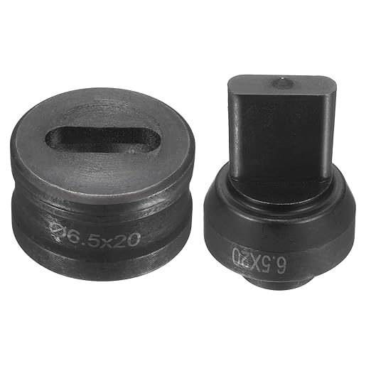 HARFINGTON Hydraulic Hole Punch Die 過6.5횞20mm Oval Hole 40Cr Steel Electric Punching Kit for CH60 Electric Punching Machine, Black