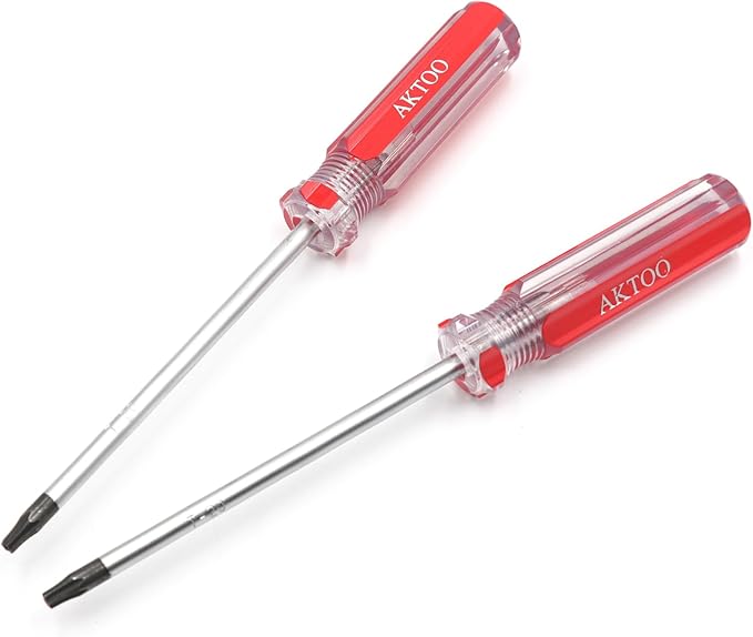 AKTOO 2PCS T20 Torx Screwdriver, 4inch Torx Driver Star Bit Screwdrivers for Computer Repairing, Automobile Tools and Home Appliances