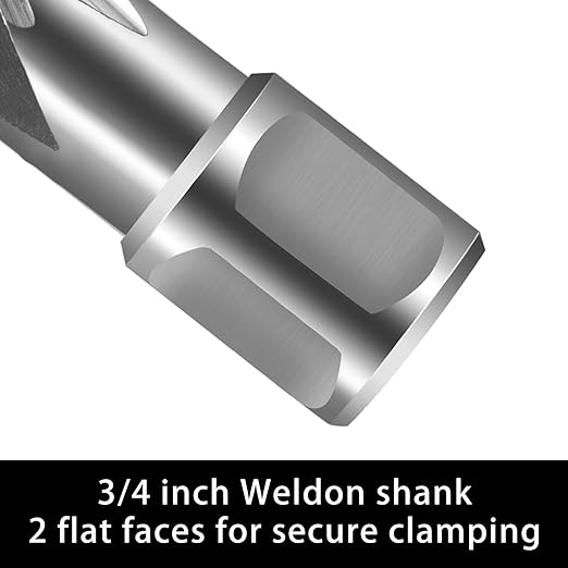 SALI 2 pcs Annular Cutter Diameter 11/16 Inch with Weldon Shank 3/4" (with 2 Flats) Cutting Depth 2" Mag Drill Bit for Magnetic Drill Press HSS Fully Ground Drill with One 1/4"*4" Pilot Pin