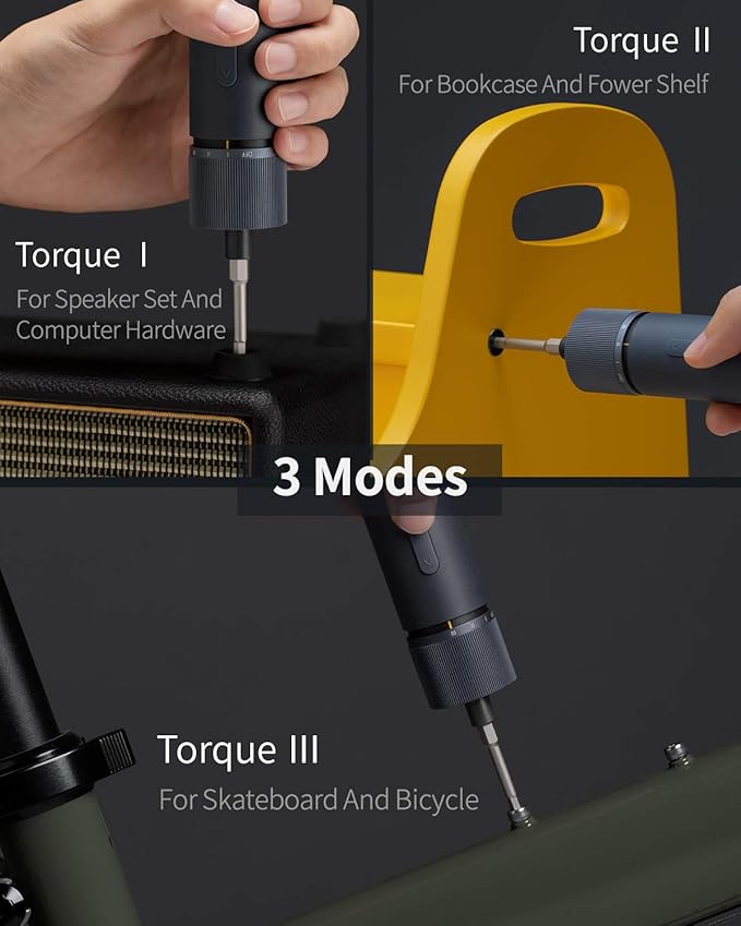 HOTO 28 in 1 Precision Screwdriver Set Bundle With 3.6V Cordless Screwdriver Set