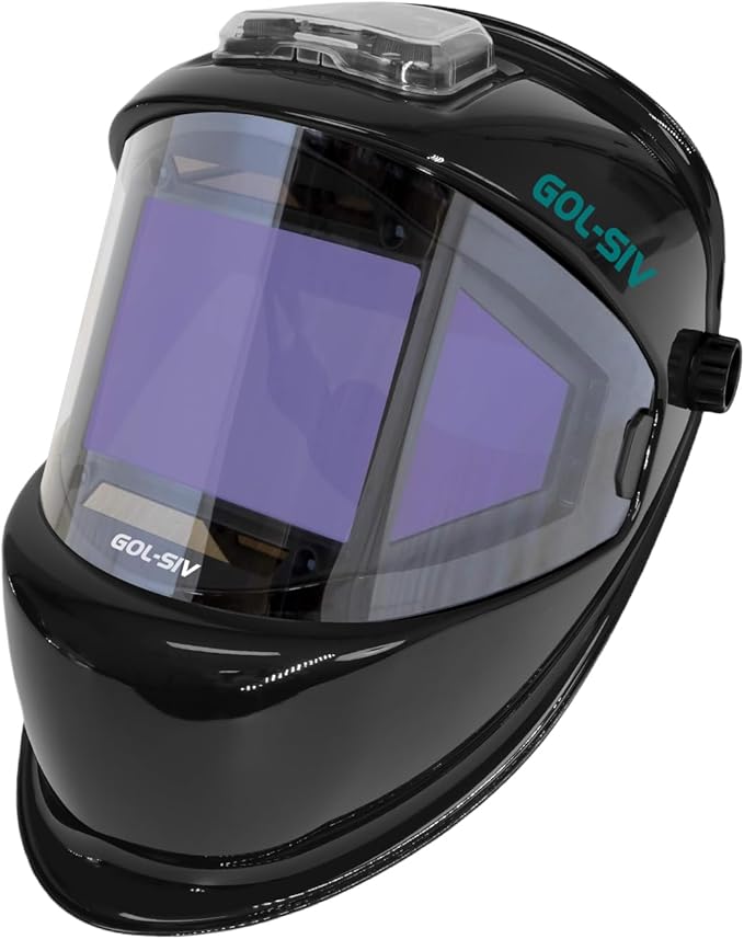 WHA100 Auto Darkening Welding Helmet-CE EN175 Certification-Solar&Battery Power-4 Sensors，0.04ms Response Time-Optical grade 1/1/1/2-True Color Wide View Screen-Shade 8~12 for SMAW, MIG, TIG, GTAW