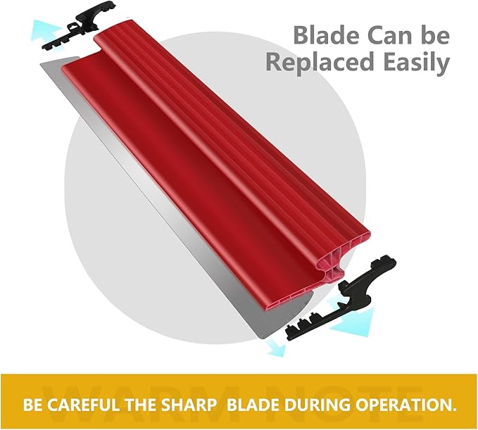 40 Inch Drywall Skimming Blade, 0.38mm Stainless Steel Blade, Drywall Knife for Drywall/Plaster/Wallboard