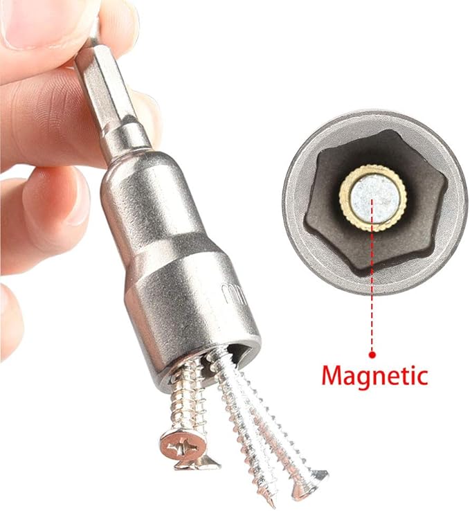 5pcs Power Screwdriver Nut Driver Bit Set Sizes 13mm 1/4??Hex Shank Impact Nuts Driver Drill Bits Metric Wrench Socket Bit